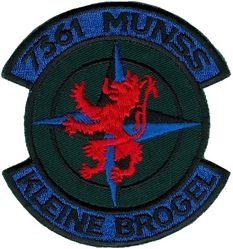 7361st Munitions Support Squadron
German made.
Keywords: subdued