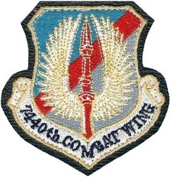 7440th Combat Wing (Provisional) 
Sewn to Naugahyde, as worn. Turkish made.
