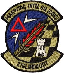 7456th Tactical Intelligence Squadron (Combat Operations Intelligence Center)
The German eszet is used in place of the double S.  ZIELBEWUßT=Purposeful.
