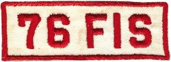 76th Fighter-Interceptor Squadron
Hat patch.
