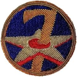 7th Air Force
Gemsco took regular official shoulder patches and added bullion over them.
