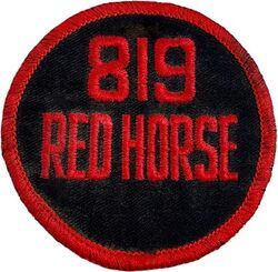 819th RED HORSE Civil Engineering Squadron
Hat patch.
