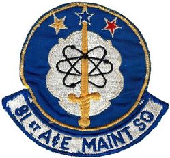 81st Armament and Electronics Maintenance Squadron
German made.
