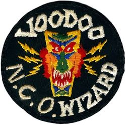 82d Tactical Aerial Targets Squadron F-101B Tow Systems Operator
Enlisted backseater that operated target and scoring equipment during flight. Locally modified from a Scope Wizard patch as worn.
