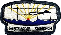 865th Radar Squadron
Sewn to leather, fully embroidered. Japan made.
