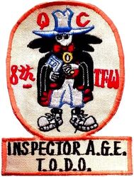 8th Tactical Fighter Wing Quality Control Inspector
A.G.E.=Aerospace Ground Equipment
T.O.D.O.=Technical Order Distribution Office
Korean made 1970s.
