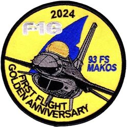 93d Fighter Squadron F-16 First Flight Golden Annivesary 2024
Celebrating 50 years of the F-16, 1974-2024.
