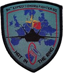94th Expeditionary Fighter Squadron NATO Air Policing 2022
In April 2022 the 94th Expeditionary Fighter Squadron deployed 12 F-22s to Poland’s Powidz Air Base. Woven manufacture.
