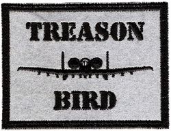 A-10 Thunderbolt II Morale
Patch made after a USAF general actually stated that supporting keeping the A-10 was an act of treason. Yes, he was serious.
