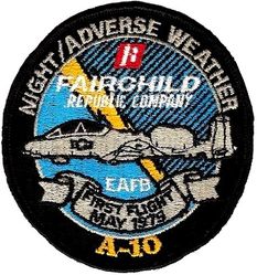 Fairchild Republic N/AW-10 First Flight 
2 seat A-10, tested but not adopted by USAF. Flew only 48 hours then retired in1979. Official company issue. Later redesignated YA-10B.
