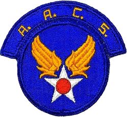Airways and Air Communications Service 
Separate tab sewn to disc.
