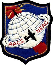 Airways and Air Communications Service Squadron Northeast Air Command 
Canadian made on felt.
