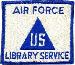 Air Force Library Service
Insignia designed for civilian personnel working within the Air Force's special service branches, post WW 2.
