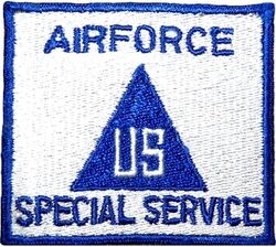 Air Force Special Service
Insignia designed for civilian personnel working within the Air Force's special service branches, post WW 2.
