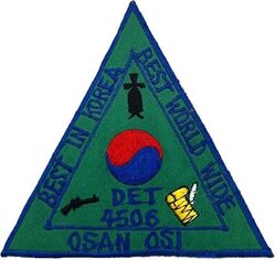 Air Force Office of Special Investigations Detachment 4506
Korean made.
Keywords: subdued