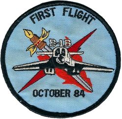 6512th Test Squadron B-1B Combined Test Force First Flight 1984
