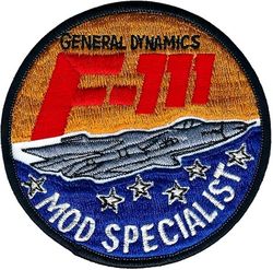 General Dynamics F-111 Aardvark Mod Specialist
Worn by employees doing aircraft upgrade modifications. Taiwan made.
