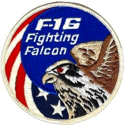 General Dynamics F-16 Fighting Falcon Swirl
Second version of F-16 swirl patch, with dark blue background..Official company issue.
