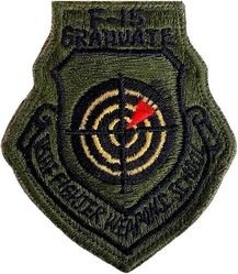 USAF Fighter Weapons School F-15 Graduate
Most likely worn at Kadena AB. Korean made.
Keywords: subdued