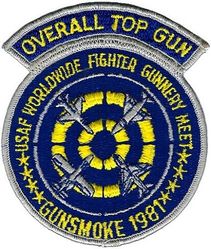United States Air Force Worldwide Gunnery Meet Gunsmoke 1981 Top Gun 
Won by A-7 pilot with the 120 TFS.
