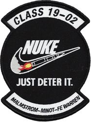 Class 2019-02 Combined ICBM Initial Skills Qualification Training 
Silkscreened patch.
