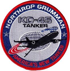 Northrop Grumman KC-45
The KC-45 was a proposed aerial refueling tanker aircraft based on the Airbus A330 MRTT. The United States Air Force had ordered 179 KC-45As in the first stage of replacing the aging Boeing KC-135 tankers currently in service. However, the contest was reopened in July 2008, after Boeing's protest of the award was upheld. The Boeing KC-46 then won the bid.

