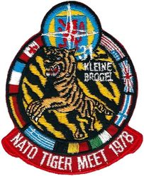 Tiger Meet 1978
North Atlantic Treaty Organization meet. USAF's 53 and 79 TFS participated. German made.
