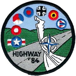 HIGHWAY 1984
North Atlantic Treaty Organization exercise. Consisted of landings and takeoffs of NATO fighter and transport planes from sections of the German Autobahn. 81 TFW, 32 TFS, and 496 TFS were among the USAF units that participated. German made.
