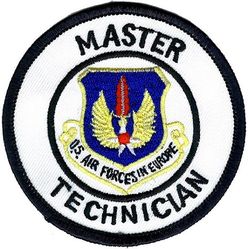 United States Air Forces in Europe Master Technician
As awarded to me in 1987, worn on blue fatigue uniform. Taiwan made.
