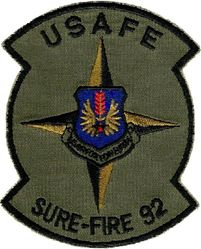 United States Air Forces in Europe Sure Fire Competition 1992
Aircraft weapons loading competition that replaced Loadeo.
Keywords: subdued