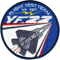 Lockheed YF-22 Raptor General Electric YF120 Flight Test Team 
YF 120 was the engine designation. This engine was not selected for use in production F-22As.

