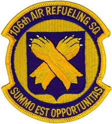 106th Air Refueling Squadron
Translation: SUMMO EST OPPORTUNITAS = There is Opportunity at the Top

