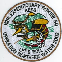 112th Expeditionary Fighter Squadron Operation NORTHERN WATCH
