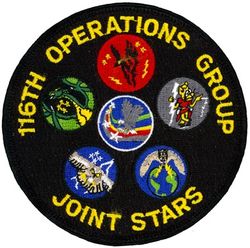 116th Operations Group Gaggle
Gaggle consists of (clockwise from top): 16th Airborne Command and Control Squadron, 128th Airborne Command and Control Squadron, 93d Computer Systems Squadron, 330th Combat Training Squadron, 12th Airborne Command and Control Squadron, and 93d Operations Support Squadron (Center).

