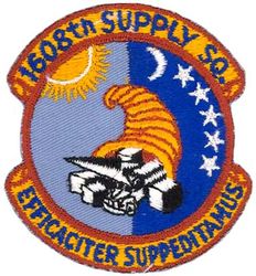 1608th Supply Squadron
Translation: EFFICACITER SUPPEDITAMUS = We Lend Strong Support

