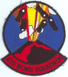 23d Bomb Squadron
Organized as 18 Aero Squadron on 16 Jun 1917.  Redesignated as 23 Aero Squadron (Repair) on 22 Jun 1917.  Demobilized on 22 Mar 1919.  Reconstituted, and consolidated (1924) with 23 Squadron, which was authorized on 30 Aug 1921, organized on 1 Oct 1921, redesignated as 23 Bombardment Squadron on 25 Jan 1923.  Redesignated as: 23 Bombardment Squadron (Medium) on 6 Dec 1939; 23 Bombardment Squadron (Heavy) on 20 Nov 1940; 23 Bombardment Squadron, Heavy, on 6 Mar 1944; 23 Bombardment Squadron, Very Heavy, on 30 Apr 1946.  Inactivated on 10 Mar 1947.  Redesignated as 23 Reconnaissance Squadron, Very Long Range, Photographic, on 16 Sep 1947. Activated on 20 Oct 1947.  Redesignated as: 23 Strategic Reconnaissance Squadron, Photographic, on 16 Jun 1949; 23 Strategic Reconnaissance Squadron, Heavy, on 14 Nov 1950; 23 Bombardment Squadron, Heavy, on 1 Oct 1955; 23 Bomb Squadron on 1 Sep 1991.
