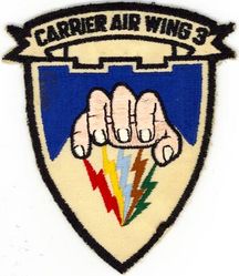 Carrier Air Wing 3 (CVW-3)
Established as Saratoga Air Group on 1 Jul 1938. Redesignated Carrier Air Group THREE (CVG-3) on 25 Sep 1943; Attack Carrier Air Group THREE (CVAG-3) on 15 Nov 1946; Carrier Air Group THREE (CVG-3) on 1 Sep 1948; Carrier Air Wing THREE (CVW-3) on 20 Dec 1963-.
