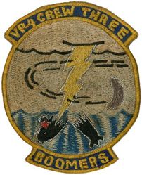 Patrol Squadron 4 (VP-4) Crew 3
Established as Bombing Squadron ONE HUNDRED FORTY FOUR (VB-144) on 1 Jul 1943. Redesignated Patrol Bombing Squadron ONE HUNDRED FORTY FOUR (VPB-144) on 1 Oct 1944; Patrol Squadron ONE HUNDRED FORTY FOUR (VP-144) on 15 May 1946; Medium Patrol Squadron (Landplane) ONE HUNDRED FORTY FOUR (VP-ML-4) on 15 Nov 1946; Patrol Squadron FOUR (VP-4) "Skinny Dragons" on 1 Sep 1948-.

Lockheed P-3C UIIIR Orion

