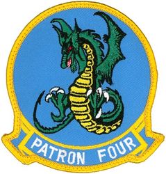 Patrol Squadron 4 (VP-4)
Established as Bombing Squadron ONE HUNDRED FORTY FOUR (VB-144) on 1 Jul 1943. Redesignated Patrol Bombing Squadron ONE HUNDRED FORTY FOUR (VPB-144) on 1 Oct 1944; Patrol Squadron ONE HUNDRED FORTY FOUR (VP-144) on 15 May 1946; Medium Patrol Squadron (Landplane) ONE HUNDRED FORTY FOUR (VP-ML-4) on 15 Nov 1946; Patrol Squadron FOUR (VP-4) on 1 Sep 1948, the second squadron to be assigned the VP-4 designation.

Lockheed P-3C UIIIR Orion, 1992-2016
Boeing P-8A Poseidon, 2016-.

Insignia (4th) “Skinny Dragons” design was altered slightly in honor of the squadron’s 50th anniversary and a more detailed insignia approved by CNO on 25 Mar 1993.

