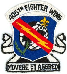 405th Fighter Wing 
Translation: MOVERE ET AGGREDI = Deploy and Attack
