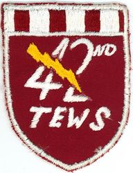 42d Tactical Electronic Warfare Squadron
Constituted as 42 Reconnaissance Squadron, Very Long Range, Photographic, on 24 Oct 1945. Activated on 7 Nov 1945. Inactivated on 19 Aug 1946. Redesignated 42 Tactical Reconnaissance Squadron, Electronics and Weather, on 11 Dec 1953. Activated on 18 Mar 1954. Redesignated 42 Tactical Reconnaissance Squadron, Electronic, on 1 Jul 1965. Discontinued, and inactivated, on 22 Aug 1966. Redesignated 42 Tactical Electronic Warfare Squadron, and activated, on 15 Dec 1967. Organized on 1 Jan 1968. Inactivated on 15 Mar 1974.
