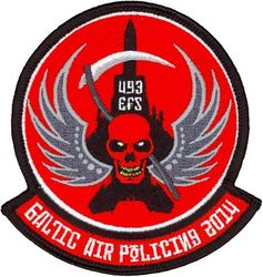 493d Expeditionary Fighter Squadron NATO BALTIC AIR POLICING 2014
3 Jan 1 May 2014, deployment to Šiauliai Air Base, Lithuania, for NATO Baltic Air Policing mission.
