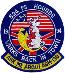 524th Fighter Squadron Exercise CENTRAL ENTERPRISE  1994 
At RAF Lakenheath 2 June - 30 June 1994.
