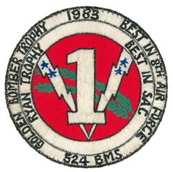 524th Bombardment Squadron Heavy Best in Strategic Air Command 1983

