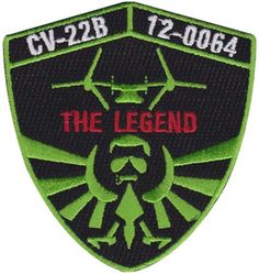 7th Special Operations Squadron CV-22B 12-0064
Worn by aircrew as well as ground crew (752d Special Operations Aircraft Maintenance Squadron)
