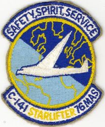 76th Military Airlift Squadron
Constituted as 76 Ferrying Squadron (Special) on 30 Jan 1943. Activated on 8 Feb 1943. Redesignated as 76 Transport Transition Squadron on 4 Jun 1943. Disbanded on 31 Mar 1944. Reconstituted, and redesignated as 76 Air Transport Squadron, Medium, on 20 Jun 1952. Activated on 20 Jul 1952. Redesignated as 76 Military Airlift Squadron on 8 Jan 1966; 76 Airlift Squadron on 1 Oct 1991-.
