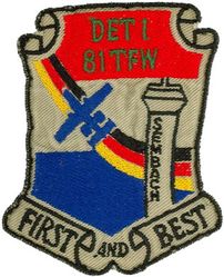 81st Tactical Fighter Wing Detachment 1
Keywords: subdued