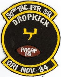 90th Tactical Fighter Squadron Operational Readiness Inspection 1984 
