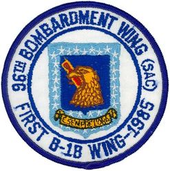 96th Bombardment Wing, Heavy First B-1 Wing
Translation: E SEMPRE L'ORA = It is Always the Hour
