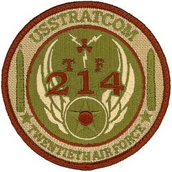 20th Air Force United States Strategic Command Task Force 214 
TF-214 Mission in Support of USSTRATCOM
Perform credible, around-the-clock nuclear deterrence operations; when directed by the President of the United States, conduct rapid, accurate, and decisive global ICBM strike.
Designated as STRATCOM's Task Force 214, 20th Air Force has dual responsibilities to Air Force Global Strike Command and USSTRATCOM. This task force provides the President of the United States with quick-reacting and highly reliable strategic missile forces.

Keywords: OCP
